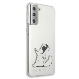 Karl Lagerfeld Choupette Fun dėklas Samsung Galaxy S21+ - skaidrus