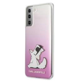 Karl Lagerfeld Choupette Fun dėklas, skirtas Samsung Galaxy S21+ - rožinis