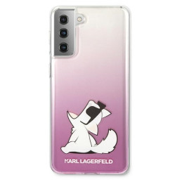 Karl Lagerfeld Choupette Fun dėklas, skirtas Samsung Galaxy S21+ - rožinis