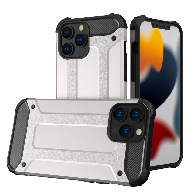 Hybrid Armor šarvuotas hibridinis dėklas, dangtelis iPhone 13 Pro Max, sidabrinis