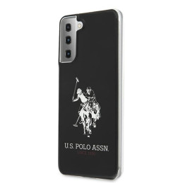 JAV Polo Assn byla Blizgus didelis logotipas Samsung Galaxy S21+ – juodas