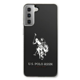 JAV Polo Assn byla Blizgus didelis logotipas Samsung Galaxy S21+ – juodas