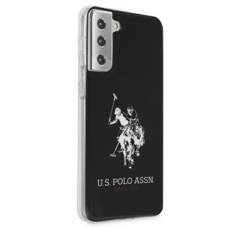 JAV Polo Assn byla Blizgus didelis logotipas Samsung Galaxy S21+ – juodas