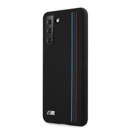 BMW Silicone Stripes M Collection dėklas, skirtas Samsung Galaxy S21+ - juodas