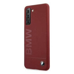 BMW Silicone Signature Logo dėklas, skirtas Samsung Galaxy S21+ - raudonas