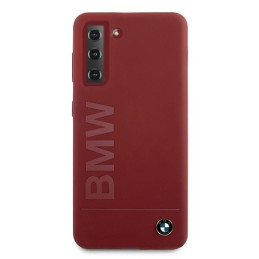 BMW Silicone Signature Logo dėklas, skirtas Samsung Galaxy S21+ - raudonas