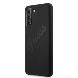Guess Script Vintage dėklas, skirtas Samsung Galaxy S21+ - juodas