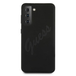 Guess Script Vintage dėklas, skirtas Samsung Galaxy S21+ - juodas
