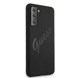 Guess Script Vintage dėklas, skirtas Samsung Galaxy S21+ - juodas