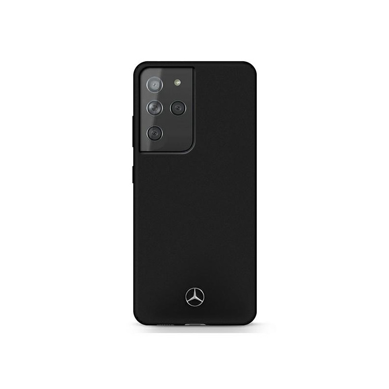 Mercedes Silicone Line dėklas Samsung Galaxy S21 Ultra - juodas