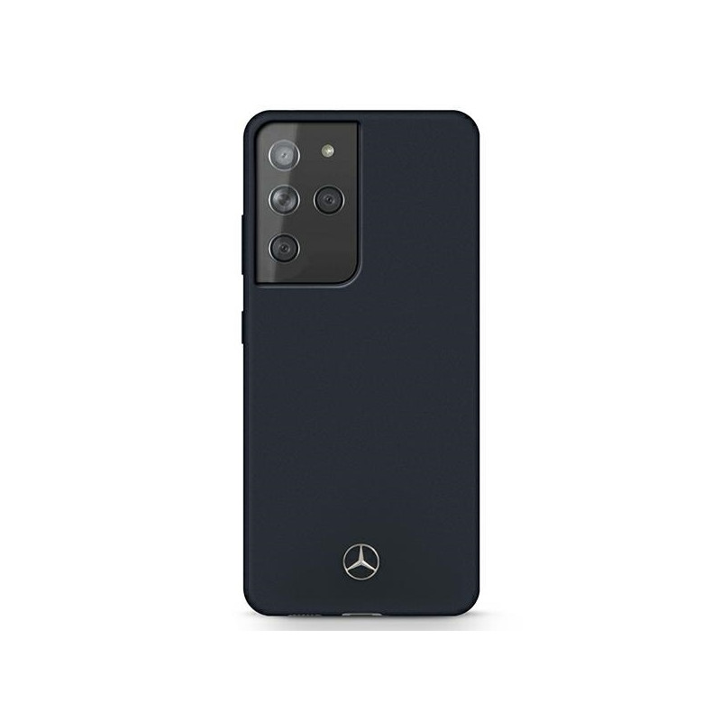 Mercedes Silicone Line dėklas Samsung Galaxy S21 Ultra - mėlynas