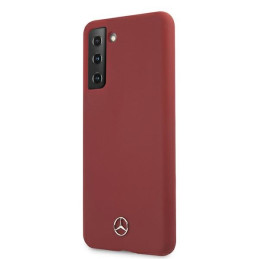 Mercedes Silicone Line dėklas Samsung Galaxy S21 - raudonas