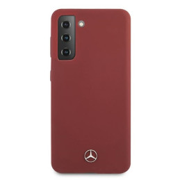 Mercedes Silicone Line dėklas Samsung Galaxy S21 - raudonas