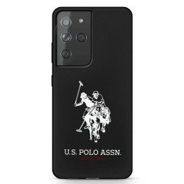 JAV Polo Assn byla „Samsung Galaxy S21 Ultra“ silikoninis logotipas – juodas