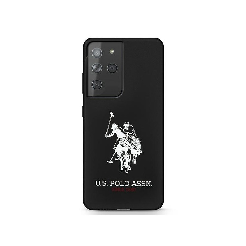 JAV Polo Assn byla „Samsung Galaxy S21 Ultra“ silikoninis logotipas – juodas
