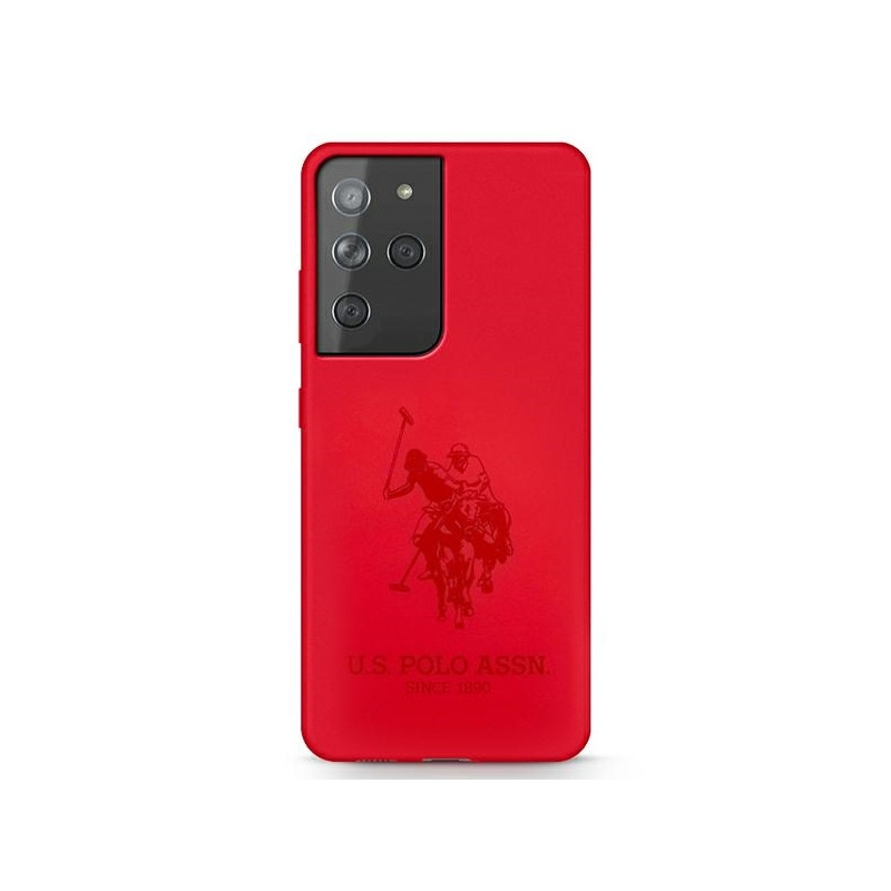 JAV Polo Assn byla Silikoninis tonas Samsung Galaxy S21 Ultra – raudonas