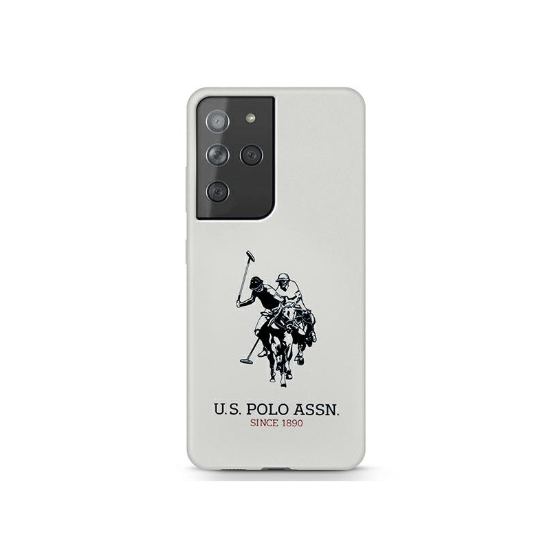JAV Polo Assn byla „Samsung Galaxy S21 Ultra“ silikoninis logotipas – baltas