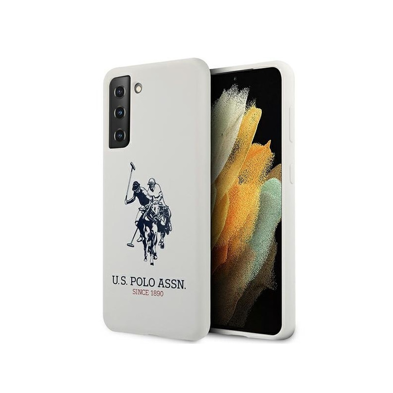 JAV Polo Assn byla „Samsung Galaxy S21+“ silikoninis logotipas – baltas