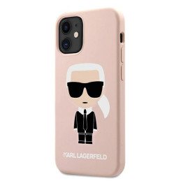Karl Lagerfeld Silicone Ikonik dėklas iPhone 12 mini - šviesiai rožinis