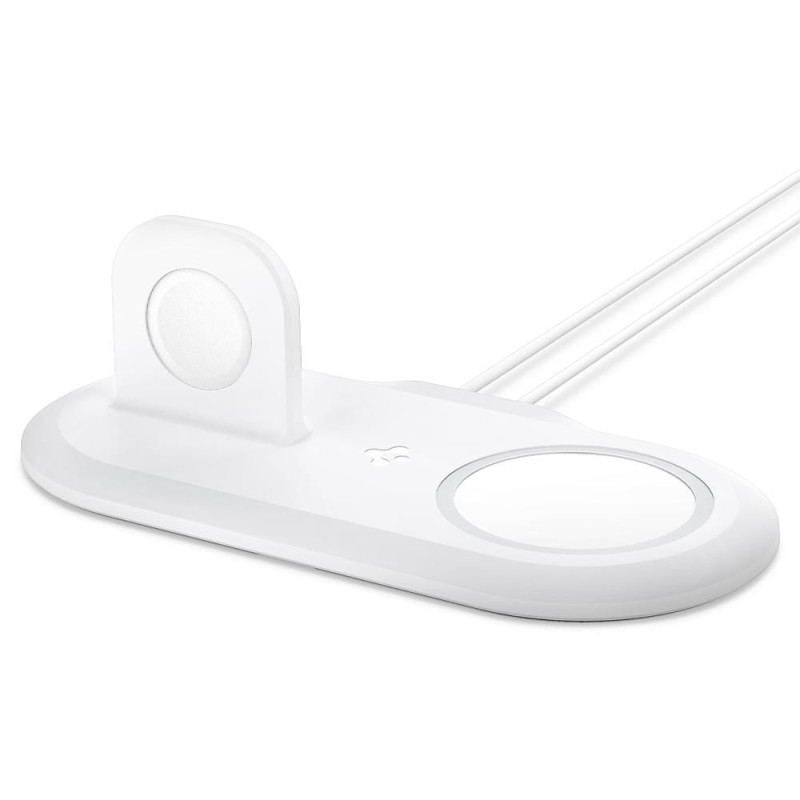 Spigen Magfit Duo indukcinis įkroviklis Apple MagSafe / Apple Watch - baltas