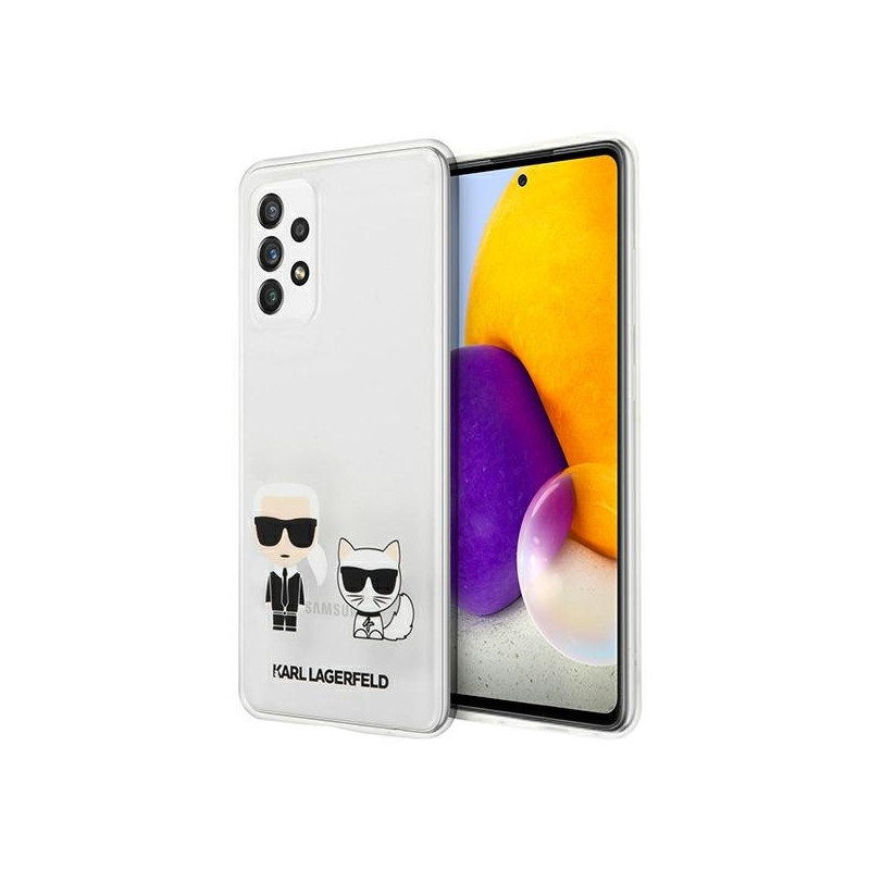 Karl Lagerfeld Karl&Choupette dėklas Samsung Galaxy A72 - skaidrus