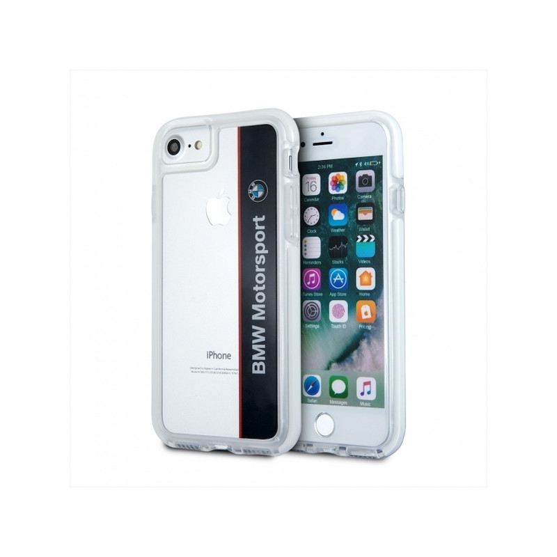 BMW Motorcase dėklas iPhone 7 / 8 / SE 2020 / SE 2022 - skaidrus ir juodas