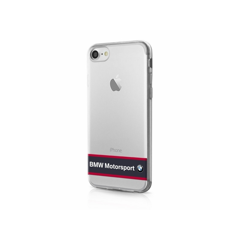 BMW Motorsport dėklas iPhone 7 / 8 / SE 2020 / SE 2022 - skaidrus ir juodas