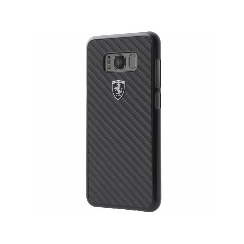 Ferrari Carbon Heritage dėklas, skirtas Samsung Galaxy S8 Plus - juodas