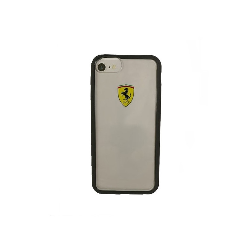 Ferrari skaidrus dėklas, skirtas iPhone 7 / 8 / SE 2020 / SE 2022 - skaidrus ir juodas