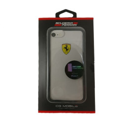 Ferrari skaidrus dėklas, skirtas iPhone 7 / 8 / SE 2020 / SE 2022 - skaidrus ir juodas