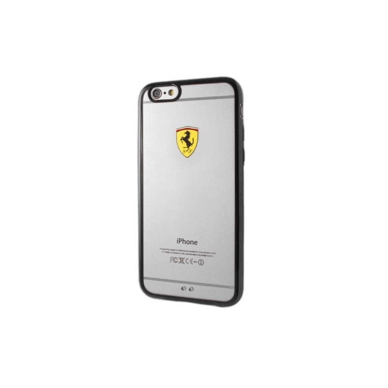 Ferrari Racing Shield dėklas, skirtas Samsung Galaxy S7 - skaidrus ir juodas
