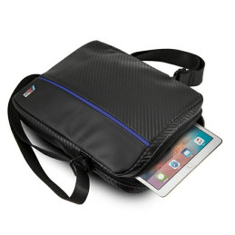 BMW Carbon / Blue Stripe krepšys 10" planšetei - juodas