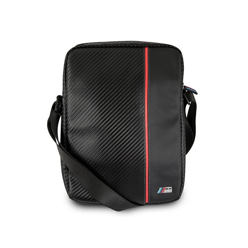 BMW Carbon & Red Stripe krepšys 10" planšetiniam kompiuteriui - juodas