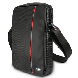 BMW Carbon & Red Stripe krepšys 10" planšetiniam kompiuteriui - juodas