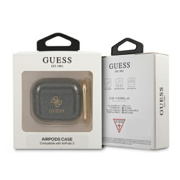 Guess Glitter Collection dėklas, skirtas AirPods 3 – juodas