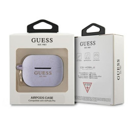 Guess Silicone Glitter dėklas, skirtas AirPods Pro – violetinis