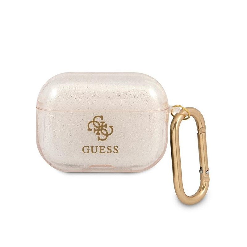 Guess Glitter Collection dėklas, skirtas AirPods Pro – auksinis