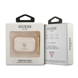 Guess Glitter Collection dėklas, skirtas AirPods Pro – auksinis
