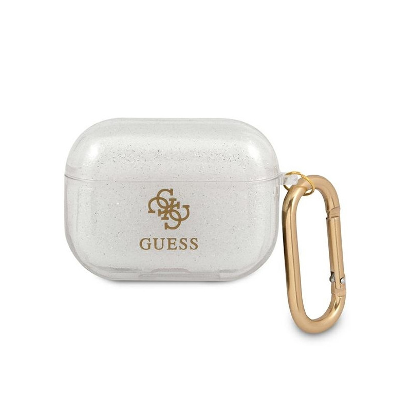 Guess Glitter Collection dėklas, skirtas AirPods Pro - skaidrus