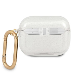 Guess Glitter Collection dėklas, skirtas AirPods Pro - skaidrus