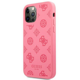 Guess Peony Collection dėklas, skirtas iPhone 12 Pro Max - fuksijos spalvos