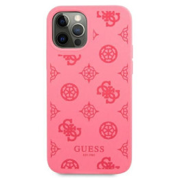 Guess Peony Collection dėklas, skirtas iPhone 12 Pro Max - fuksijos spalvos