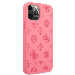 Guess Peony Collection dėklas, skirtas iPhone 12 Pro Max - fuksijos spalvos