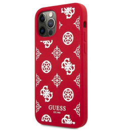 Guess Peony Collection dėklas, skirtas iPhone 12 Pro Max - raudonas