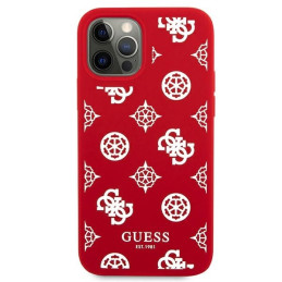 Guess Peony Collection dėklas, skirtas iPhone 12 Pro Max - raudonas