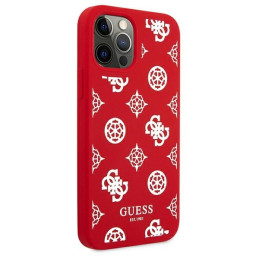 Guess Peony Collection dėklas, skirtas iPhone 12 Pro Max - raudonas