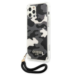 Guess Camo Collection dėklas, skirtas iPhone 12 / iPhone 12 Pro - juodas