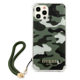 Guess Camo Collection dėklas, skirtas iPhone 12 / iPhone 12 Pro - žalias
