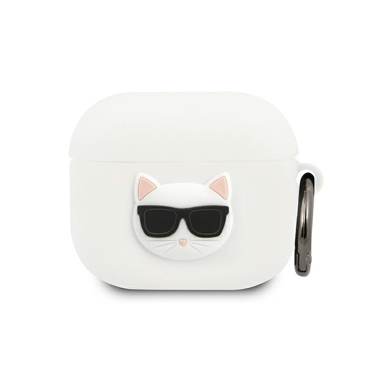 Karl Lagerfeld Silicone Choupette dėklas, skirtas AirPods 3 - baltas