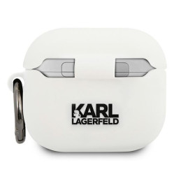 Karl Lagerfeld Silicone Choupette dėklas, skirtas AirPods 3 - baltas